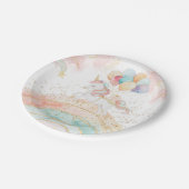 マジカルパステルユニコーン誕生日 ペーパープレート (アングル)