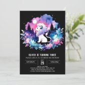 マジカルパステルライオン誕生日 招待状 (スタンド正面)