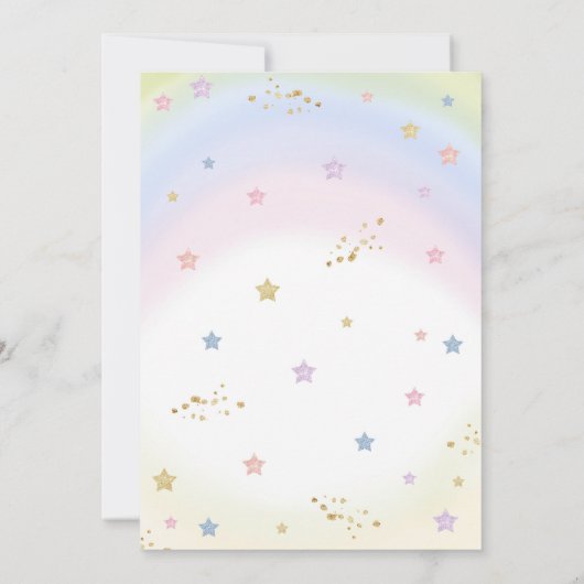 マジカルパステルレインボーユニコーンバースデーパーティー 招待状 (裏面)