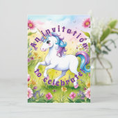 マジカルパステル カスタム バースデー フォト 招待状 (スタンド正面)