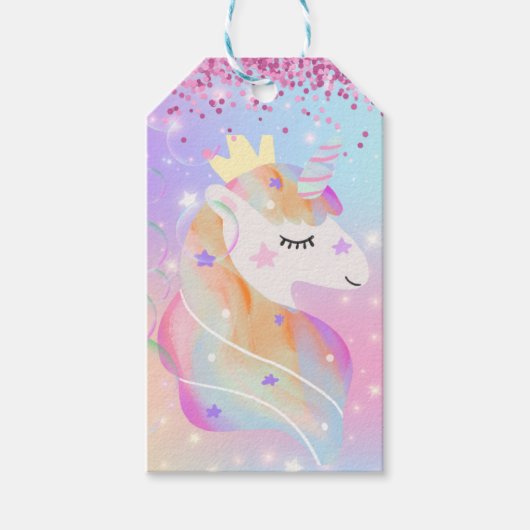マジカルパーティーユニコーンギフトラベル ギフトタグ (正面)