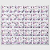 マジカルパープルフェアリー園 – 誕生日 ラッピングペーパー (フラット)