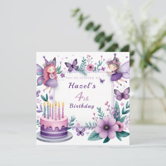 マジカルパープルフェアリー園 – 誕生日 招待状 (スタンド正面)