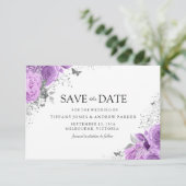 マジカルパープルラベンダーバラ結婚フローラ セーブザデート (スタンド正面)