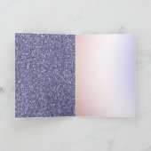 マジカルパープル赤面グラデーションユニコーングリッター カード (内部)