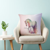 マジカルパープル赤面グラデーションユニコーングリッター クッション (椅子)