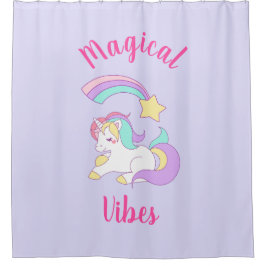 マジカルビーブスリーピングユニコーン&射撃、 発砲スター シャワーカーテン