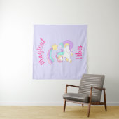 マジカルビーブスリーピングユニコーン&射撃、 発砲スター タペストリー (インサイチュ)