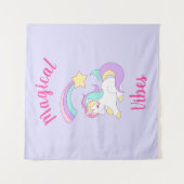 マジカルビーブスリーピングユニコーン&射撃、 発砲スター タペストリー (正面)