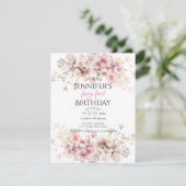 マジカルピンクフェアリー誕生日招待状 招待状 (スタンド正面)