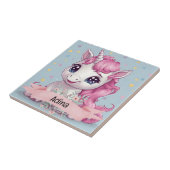 マジカルピンクベビーユニコーンスターズ名前をカスタムする タイル (側面)