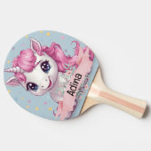 マジカルピンクベビーユニコーンスターズ名前をカスタムする 卓球ラケット (横)