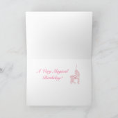 マジカルピンクユニコーンカスタム誕生日 カード (内部)