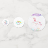 マジカルピンクユニコーンレインボー誕生日 コンフェッティ (裏面)