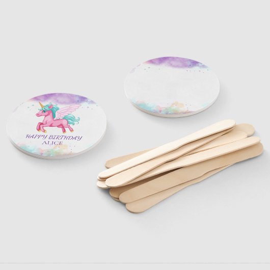 マジカルピンクユニコーンレインボー誕生日 ハンドファン (組立なし)