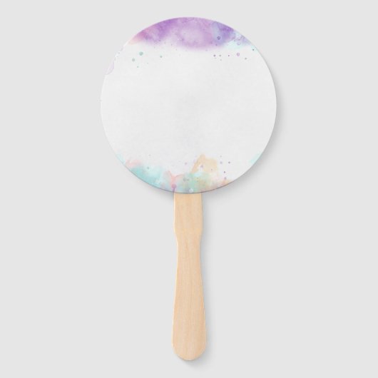 マジカルピンクユニコーンレインボー誕生日 ハンドファン (裏面)