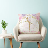 マジカルピンクラベンダーフローラフェアリーベビーガール クッション (椅子)