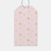 マジカルピンク金ゴールドユニコーン誕生日 ギフトタグ (裏面)