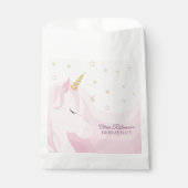 マジカルピンク金ゴールドユニコーン誕生日 フェイバーバッグ (正面)