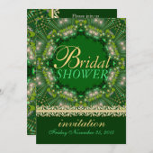 マジカルピーコックガーデンブライダルシャワーパーティー 招待状 (正面/裏面)