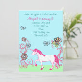 マジカルファンタジーユニコーンガールズ誕生日招待状 招待状 (スタンド正面)