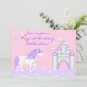 マジカルファンタジーユニコーンガールズ誕生日招待状 招待状 (スタンド正面)