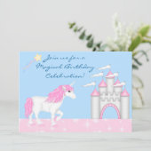 マジカルファンタジーユニコーンガールズ誕生日招待状 招待状 (スタンド正面)