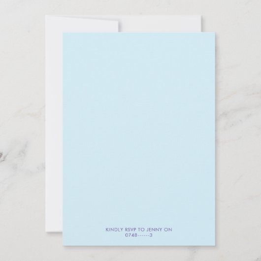 マジカルファンタジーレインボーベアーズ子供の誕生日 招待状 (裏面)