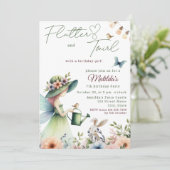 マジカルフェアリーガーデンウォーターカラーガール誕生日 招待状 (スタンド正面)