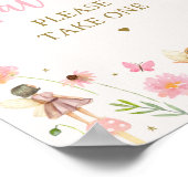 マジカルフェアリーガーデンフローラ誕生日フェイスサイン ポスター (角)