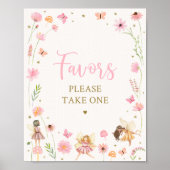 マジカルフェアリーガーデンフローラ誕生日フェイスサイン ポスター (正面)