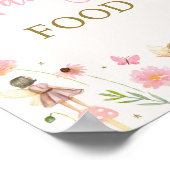 マジカルフェアリーガーデンフローラ誕生日フードサイン ポスター (角)