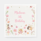 マジカルフェアリーガーデンフローラ誕生日 スタンダードランチョンナプキン (正面)