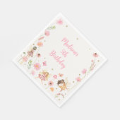 マジカルフェアリーガーデンフローラ誕生日 スタンダードランチョンナプキン (角)