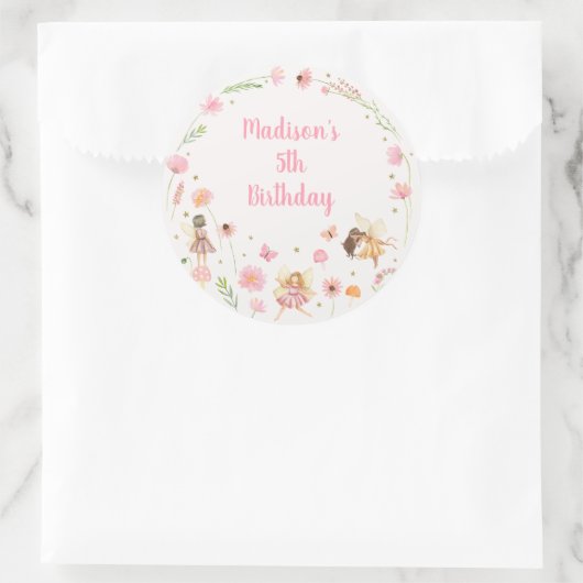 マジカルフェアリーガーデンフローラ誕生日 ラウンドシール (バッグ)