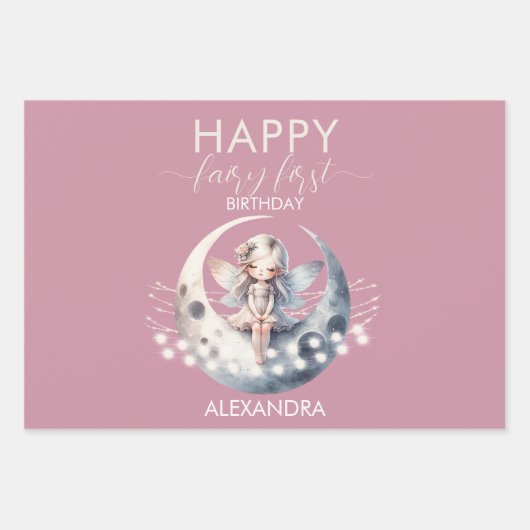 マジカルフェアリーファーストハッピーバースデー ラッピングペーパーシート (正面2)