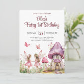 マジカルフェアリーフローラガーデンガールズ誕生日 招待状 (スタンド正面)