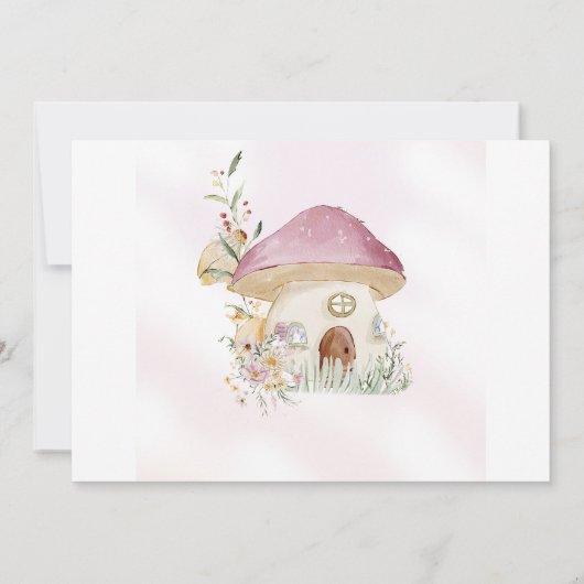 マジカルフェアリーフローラガーデンピクシーガールズ誕生日 招待状 (裏面)