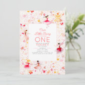 マジカルフェアリーフローラガーデンピンクガールズ誕生日 招待状 (スタンド正面)