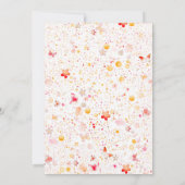 マジカルフェアリーフローラガーデンピンクガールズ誕生日 招待状 (裏面)