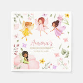 マジカルフェアリープリンセスエンチャントガーデン誕生日 スタンダードカクテルナプキン (正面)