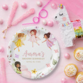 マジカルフェアリープリンセスエンチャントガーデン誕生日 ペーパープレート (パーティー)