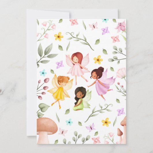 マジカルフェアリープリンセスエンチャントガーデン誕生日 招待状 (裏面)