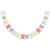 マジカルフェアリープリンセスガールズネーム誕生日写真 バンティングフラッグ (全)