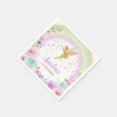 マジカルフェアリーレインボー誕生日ナプキンス スタンダードカクテルナプキン (角)
