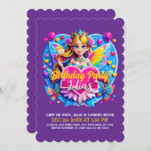 マジカルフェアリー誕生祝い 招待状 (正面/裏面)