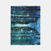 マジカルフォレストターコイズティール（緑がかった色） フリースブランケット (正面)