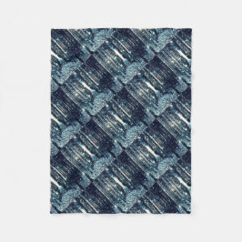 マジカルフォレストティール(緑がかった色)グレーエレガンス フリースブランケット