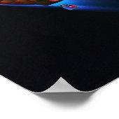 マジカルフライト抽象芸術ドリームデジタルアート ポスター (角)