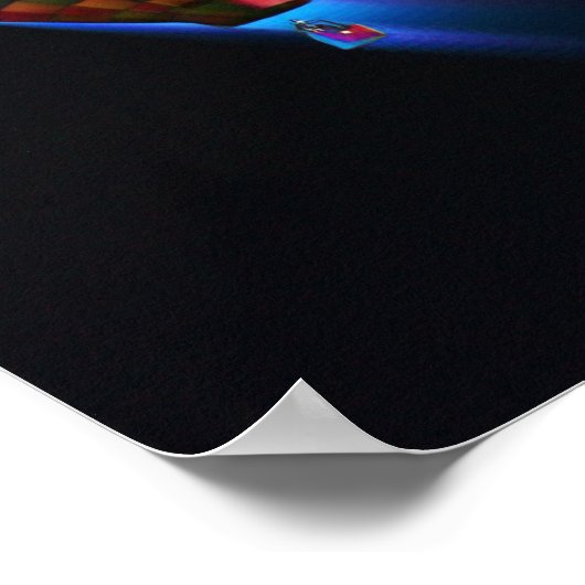 マジカルフライト抽象芸術ドリームデジタルアート ポスター (角)